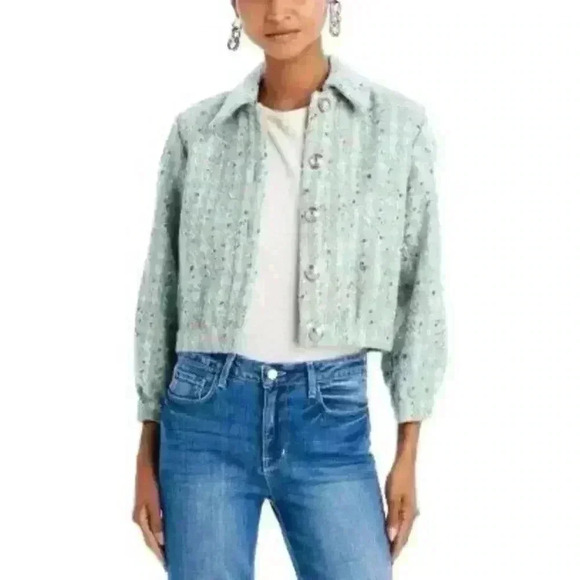 New NWT L’Agence Bridges Tweed Cropped Jacket L'Agence Retails $675.00 - Picture 1 of 5